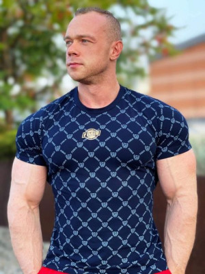 Koszulka męska slim multilogo Furia rozm.XL