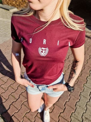 Koszulka damska bordowa logo Furia rozm.L
