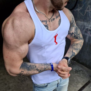 Tank top biały nowe logo Furia rozm.L