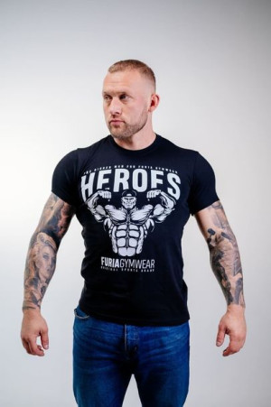 Koszulka męska Heroes czarna Furia rozm.M