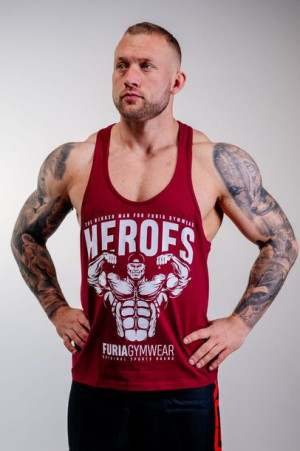 Tank top Heroes bordowy męski rozm.L