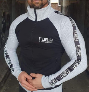 Bluza FURIA GYM WEAR elastyczna szara męska rozm.3XL