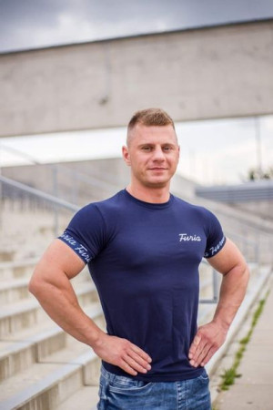 Koszulka taśma granatowa męska rozm.XL