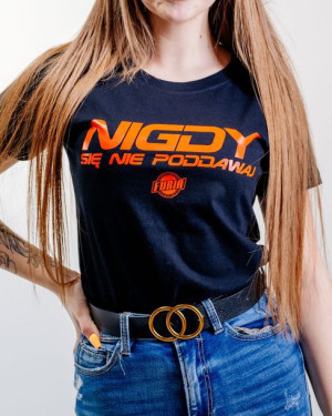 Koszulka nigdy się nie poddawaj damska rozm.M
