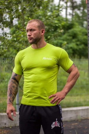 Koszulka slim fit neonowa męska Furia rozm.M