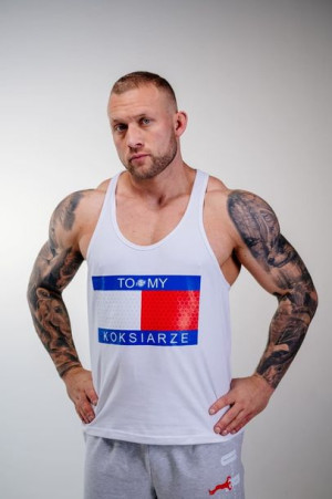 Tank top TO MY KOKSIARZE biały męski Furia rozm.XXL