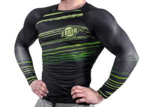 Koszulka rashguard długi rękaw zielony męska rozm.3XL