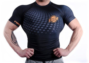 Koszulka rashguard bez wymówek czarny męska rozm.3XL