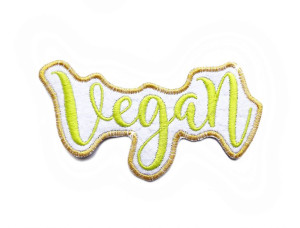 Haftowana Naszywka na odzież Napis Vegan