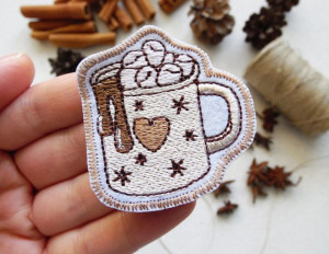 Haftowana Naszywka Hot Chocolate and Marshmallows