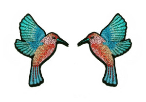 Zestaw haftowanych naszywek Birdie - Lustrzane Odbicie