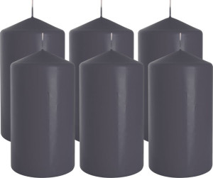 Świeca walec BISPOL 66H 15CM SW80/150 SZARA 6szt.