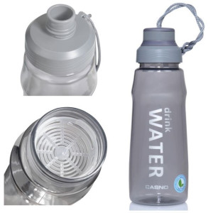 Butelka na wodę Casno Brazos Clear 1000ml szary pojemny bidon na siłownię