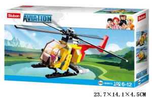 Klocki Sluban Kolekcja Aviation Żółty Helikopter 100 El.