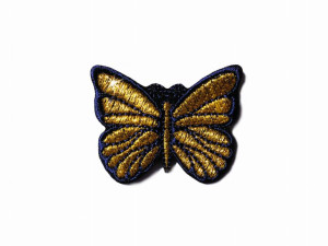 Haftowana Naszywka złoty motyl Sapphire