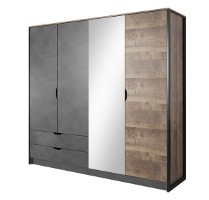 Loftowa Szafa 4D 220cm Matera / Dąb Grande ARDIX
