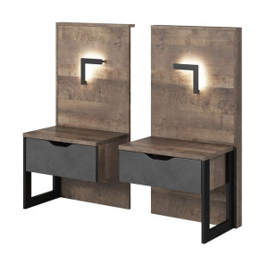 Loftowe Szafki Nocne 52cm z oświetleniem ARDIX