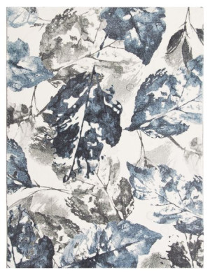 Dywan Stilo LIŚCIE szaro-granatowe 80x150cm