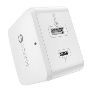 Ładowarka sieciowa SYNCWIRE WALL CHARGER PD QC3.0+USB-C3.0 2PORTS (EU/US/UK