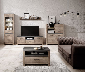 Meblościanka Salon Dąb Sand Grange / Matera SAXO