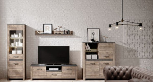 Meblościanka Salon Dąb Sand Grange / Matera SAXO