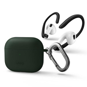 Etui UNIQ Nexo Apple AirPods 3 + Ear Hooks Silicone zielony/green