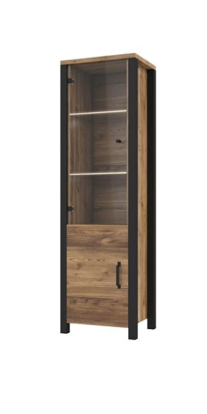 Witryna Led Nilo Appenzeller Fichte/czarny 56cm