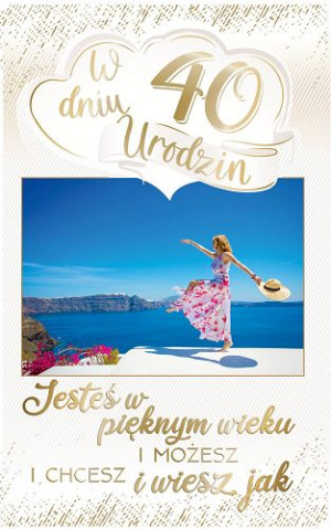 Kartka na 40 urodziny dla kobiety PS15
