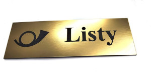Tabliczka na skrzynkę, Listy, Grawerowana extra!