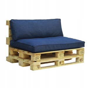 PALETY Jeansowe poduchy na meble z palet 120x80x15