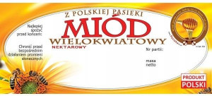 ETYKIETY Wielokwiatowa 100szt etykiety na miód E61