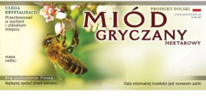 ETYKIETA na miód Gryczany 100szt gryka E14