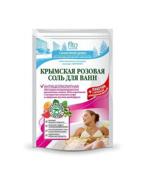 Sól do kąpieli krymska różowa antycellulitowa 530g Fitokosmetik