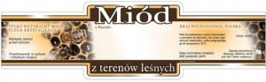 ETYKIETA na miód z TERENÓW LEŚNYCH 100 szt E226