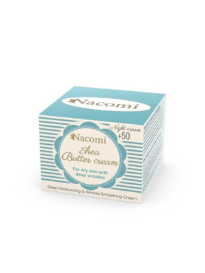 Krem na noc z masłem shea i trójpeptydem 50+ 50ml Nacomi