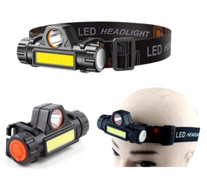 Latarka Czołowa Z Magnesem Czołówka 4w1 Lampka Cob