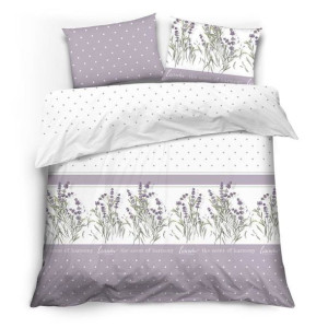 Komplet pościeli Miss Lucy Organic Lavender 220 x 200 cm, 2 x 70 x 80 cm