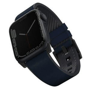 Pasek UNIQ Straden Apple Watch 4/5/6/7/SE 44/45mm Leather Hybrid Strap nieb