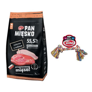 Pakiet Pan Mięsko Karma Sucha Dla Dorosłych Psów Cielęcina Z Indykiem Rozmi