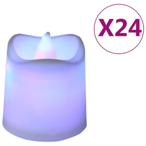 Elektryczne podgrzewacze / świeczki LED, 24 szt., kolorowe