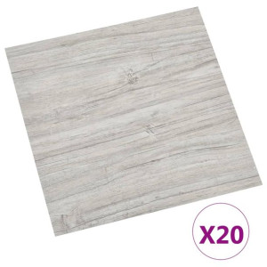 Samoprzylepne panele podłogowe, 20 szt., PVC, 1,86 m², szare
