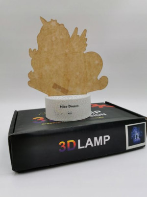 1Pc Lampa 3D Noc Lampa Lampa Stołowa