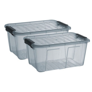Zestaw dwóch pojemników z pokrywą Home Box 30 L
