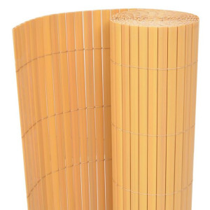 Dwustronne ogrodzenie ogrodowe, PVC, 90x300 cm, żółte