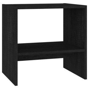 Szafka nocna, czarna, 40x30,5x40 cm, drewno sosnowe