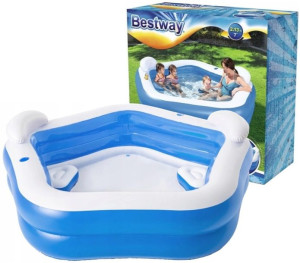 Dmuchany basen z siedziskami Bestway 54153 213x206x69cm