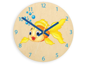 Zegar Ścienny Rybka 30cm Cichy
