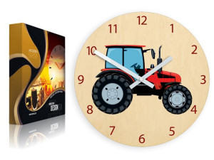 Zegar Ścienny Traktor 30cm Cichy