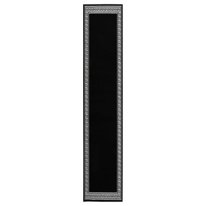 Chodnik dywanowy, BCF, czarny z motywem, 80x500 cm