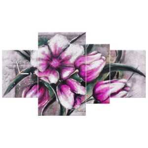 ZEGAR  Kompozycja z tulipanów 120x70